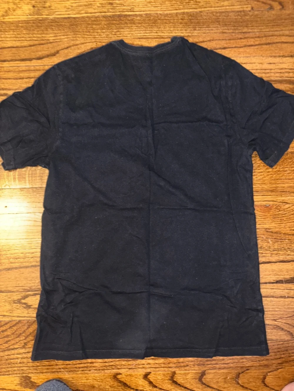 True Religion Black V-Neck T-Shirt with White Logo
